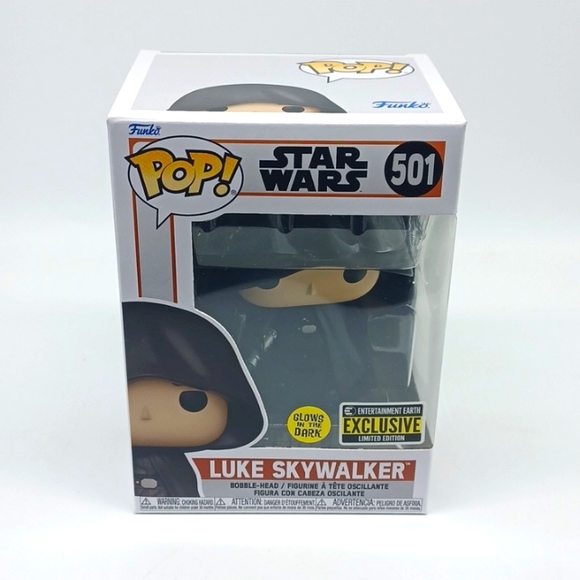 Funko Pop! Star Wars: The Mandalorian Luke Skywalker GITD #501 NIB - Picture 2 of 9